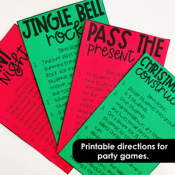 Holiday Party Printable Activity Pack | TPT