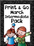 Print & Go MARCH Intermediate Math & Literacy Pack