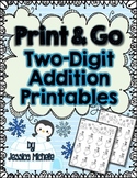 Print & Go Two-Digit Addition Printables {Winter}