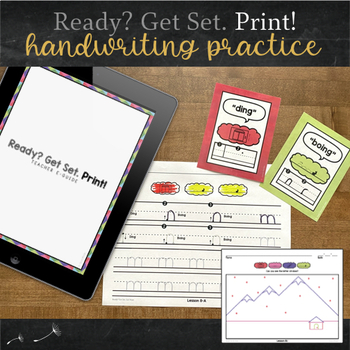 Preview of Handwriting Practice with Letter Formation : Ready? Get Set. Print!