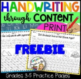 Print Handwriting Practice FREEBIE