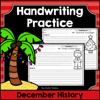 Whole Year Themed Daily Handwriting Practice Worksheets with Daily