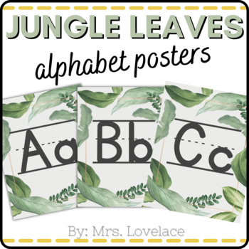 Preview of Print Jungle Alphabet Posters for Classroom Decor