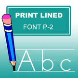 Print Lined Font