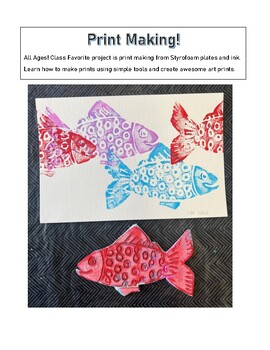 Preview of Print Making! foam plate print making art class