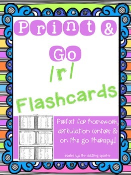 Preview of Articulation R Flashcards Quick Drill