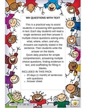 Print N Go:Single Sentence WH Comprehension Questions