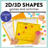 Geometry (2D and 3D Shape) Games for 1st Grade - Print & P