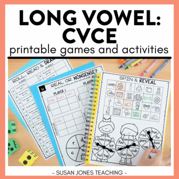Preview of Long Vowel Games (Silent E): Print, Play, LEARN!