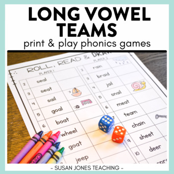Preview of Long Vowel Games (Vowel Teams): Print, Play, LEARN!