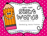 Sight Words 1 - 100 {Printable Work Mats}