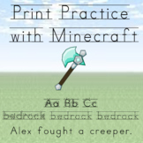 Print Practice with Minecraft