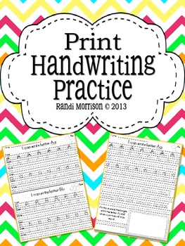 Preview of Print Style Handwriting Practice Book