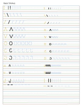 Print Writing: Strokes and Letters by Beyond Basic Teaching | TPT
