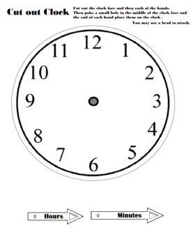 Print a Clock by Artistic Education Tools and Pre-K activities | TpT