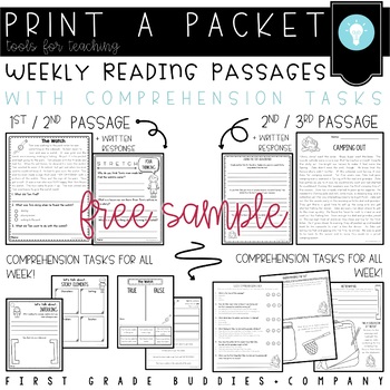 Preview of 1st-3rd Reading Comprehension Passages with Comprehension