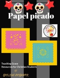 Print and Cut Papel Picado ESL-ELD-Spanish- EFL- Hispanic 