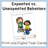 Print and Digital Task Cards - Expected vs. Unexpected Behaviors