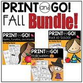 Print and Go! BUNDLE: Fall Math and Literacy  