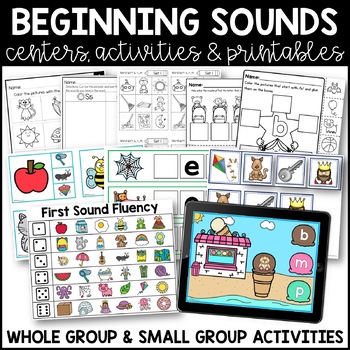 Beginning Sounds Worksheets by Miss Kindergarten Love | TpT