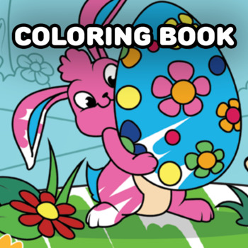 Preview of Print and Go - Easter Coloring Pages - Coloring Book - Bunnies, Eggs, Baskets