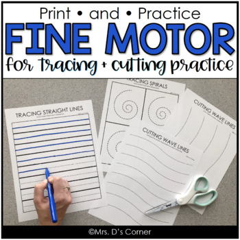 Preview of Print and Go Fine Motor Practice for Tracing and Cutting | Fine Motor Activities