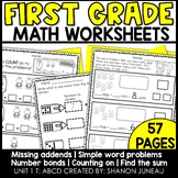 Missing Addends Worksheets | 1st Grade Math Review Worksheets