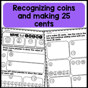 math worksheets 1st grade recognizing and counting coins tpt