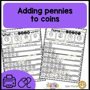 math worksheets 1st grade recognizing and counting coins tpt