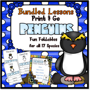 Preview of Print and Go Penguins Bundle ~ Fun Foldables