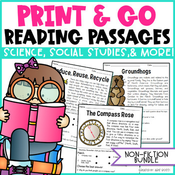 Preview of Reading Comprehension Passages | Guided Reading
