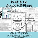 Print and Go Sub Plans - Editable Sub Plans - Third Grade 