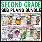 Sub Plans NO PREP Review Worksheets for 2nd Grade YEAR LON