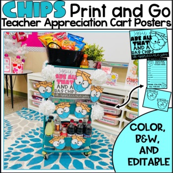 Preview of Print and Go Teacher Appreciation Cart Posters