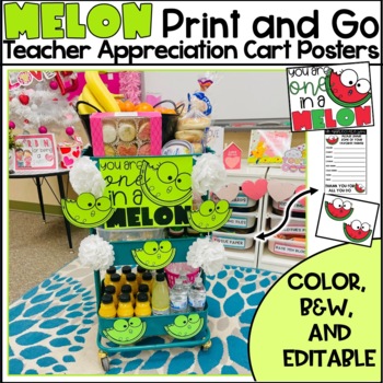 Preview of Print and Go Teacher Appreciation Cart Posters