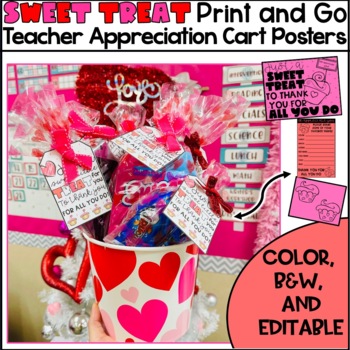 Preview of Print and Go Teacher Appreciation Cart Posters