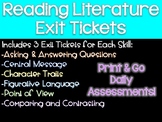 Print and Go Third Grade Reading Literature Exit Tickets