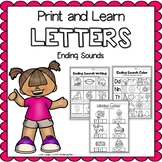 Print and Learn- LETTERS {Ending Sounds}