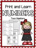 Print and Learn- NUMBERS {Teen Numbers}