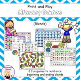 Print and Play Beginning Blends and Ending Blends Games