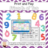 Print and Play Friends of Ten / Rainbow Facts Game