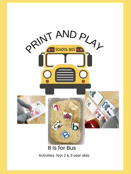 Preview of Print and Play Letter B 