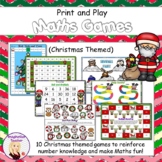 Print and Play Math Games (Christmas themed)