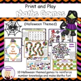 Print and Play Math Games (Halloween themed)