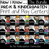 Print and Play Pre-K and Kindergarten Center Activities BUNDLE