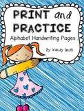 Print and Practice Alphabet Handwriting Pages