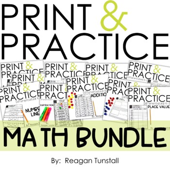 Preview of Print and Practice Math Bundle