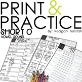 Print and Practice Short o Vowel Sound