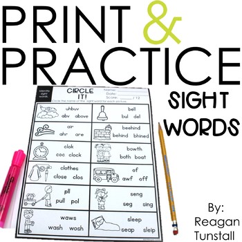 Preview of Print and Practice Sight Words