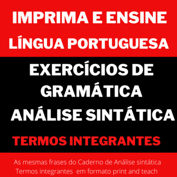 Preview of Printable - Portuguese Syntactic Analysis Exercises - Integral Terms